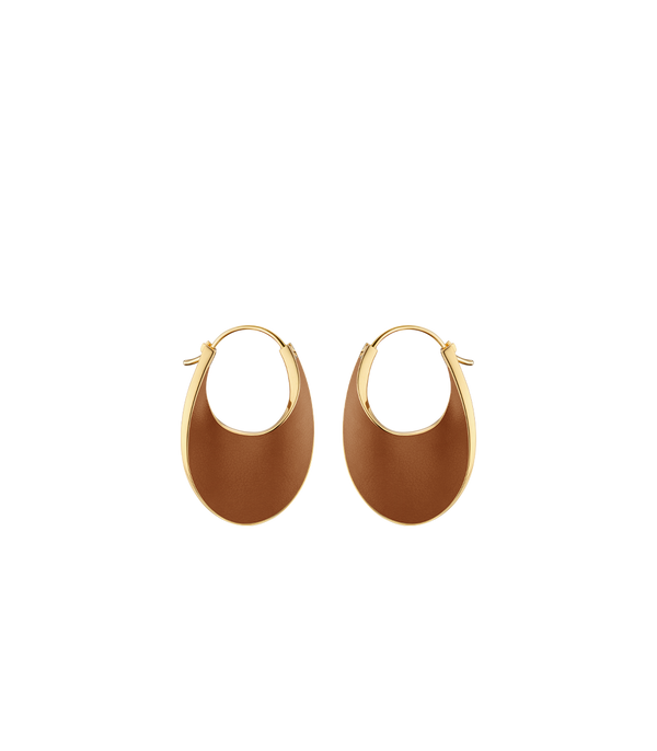 Créoles Slim Éole - Cuir Camel