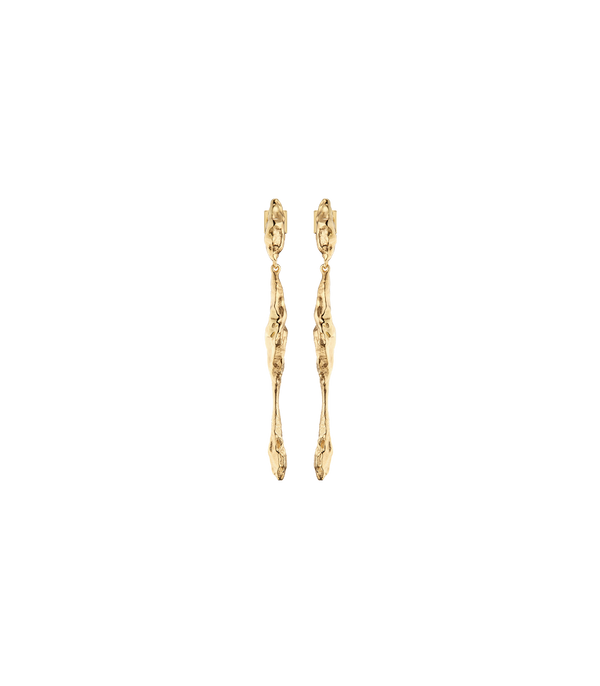 Boucles d’oreilles pendantes Eroz - Dorée à l’or 24 carats