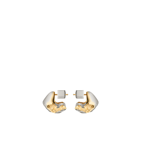 Puces d’oreilles Eroz - Duo palladium et dorure 24 carats