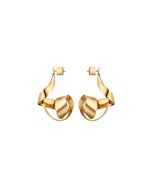 Boucles d’oreilles Spirales Éole - Dorée à l’or 24 carats