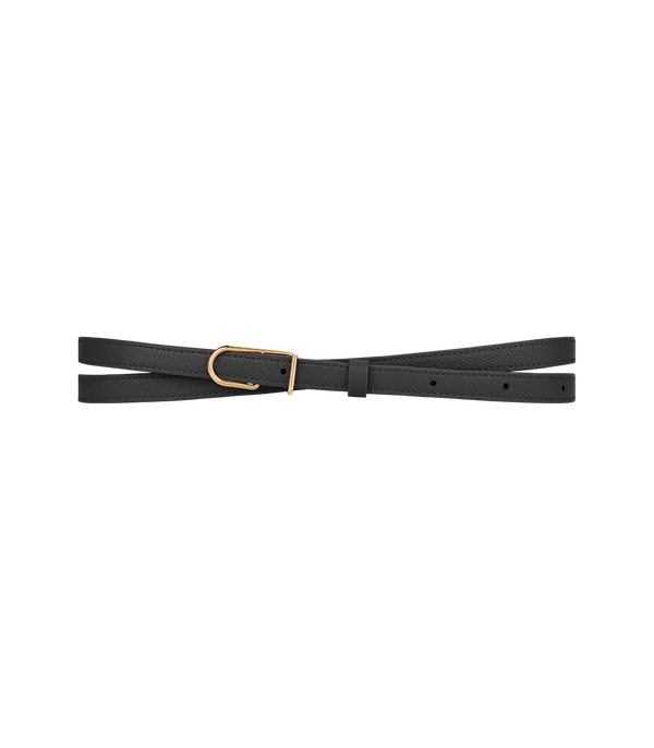 Ceinture Fine Umi - Noir Grainé