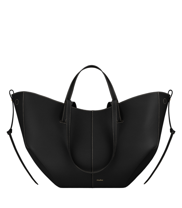 Cyme - Noir Grainé Coutures Écrues